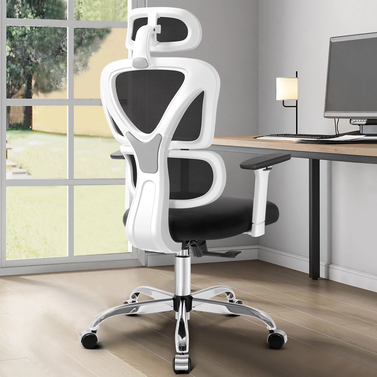 Black High Back Ergonomic Office Chair with Lumbar Support K425