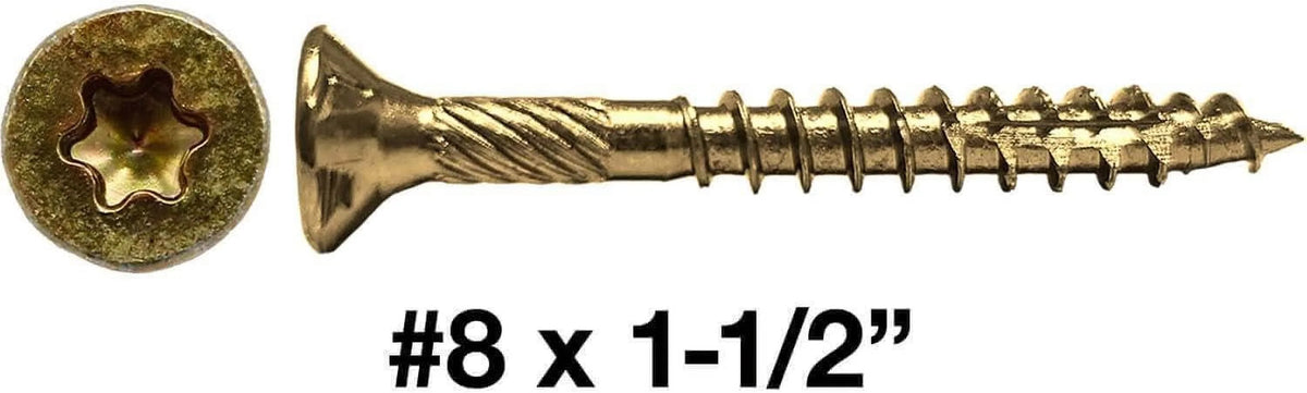 Gold Star Wood Torx/Star Drive Head Multipurpose Wood Screws 6500 Count K24700