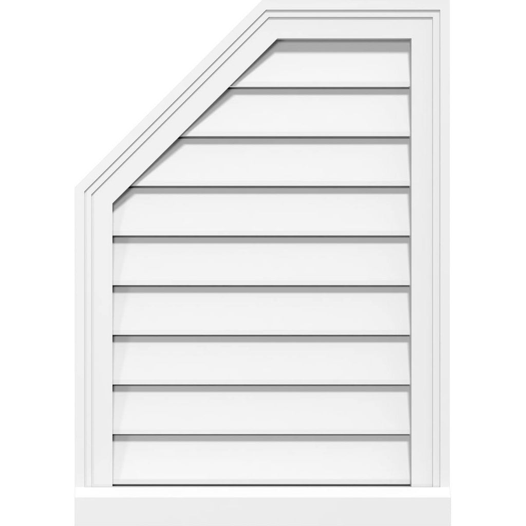 Octagonal Surface Mount PVC Gable Vent with Brickmould M2061