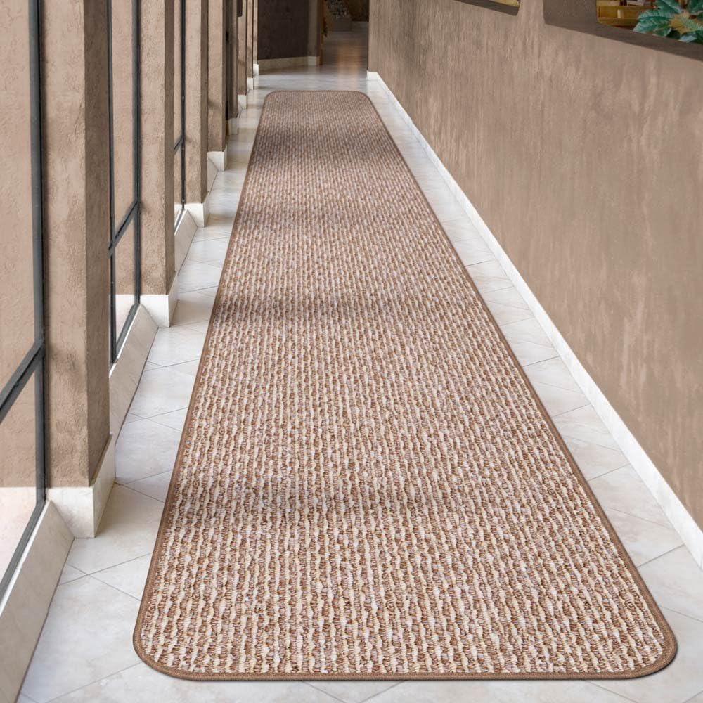 Skid-Resistant Carpet Runner Praline Brown 24 Feet X 48 Inches I272