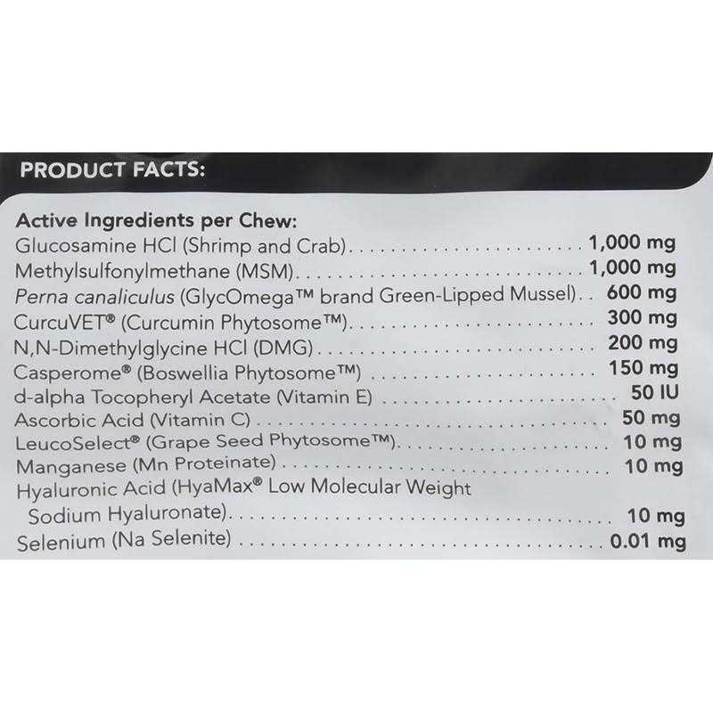 Joint Supplement Chews for Dogs Over 60 pounds W25362