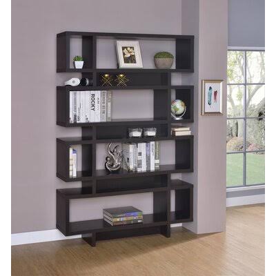 Cappuccino Geometric Bookcase B987