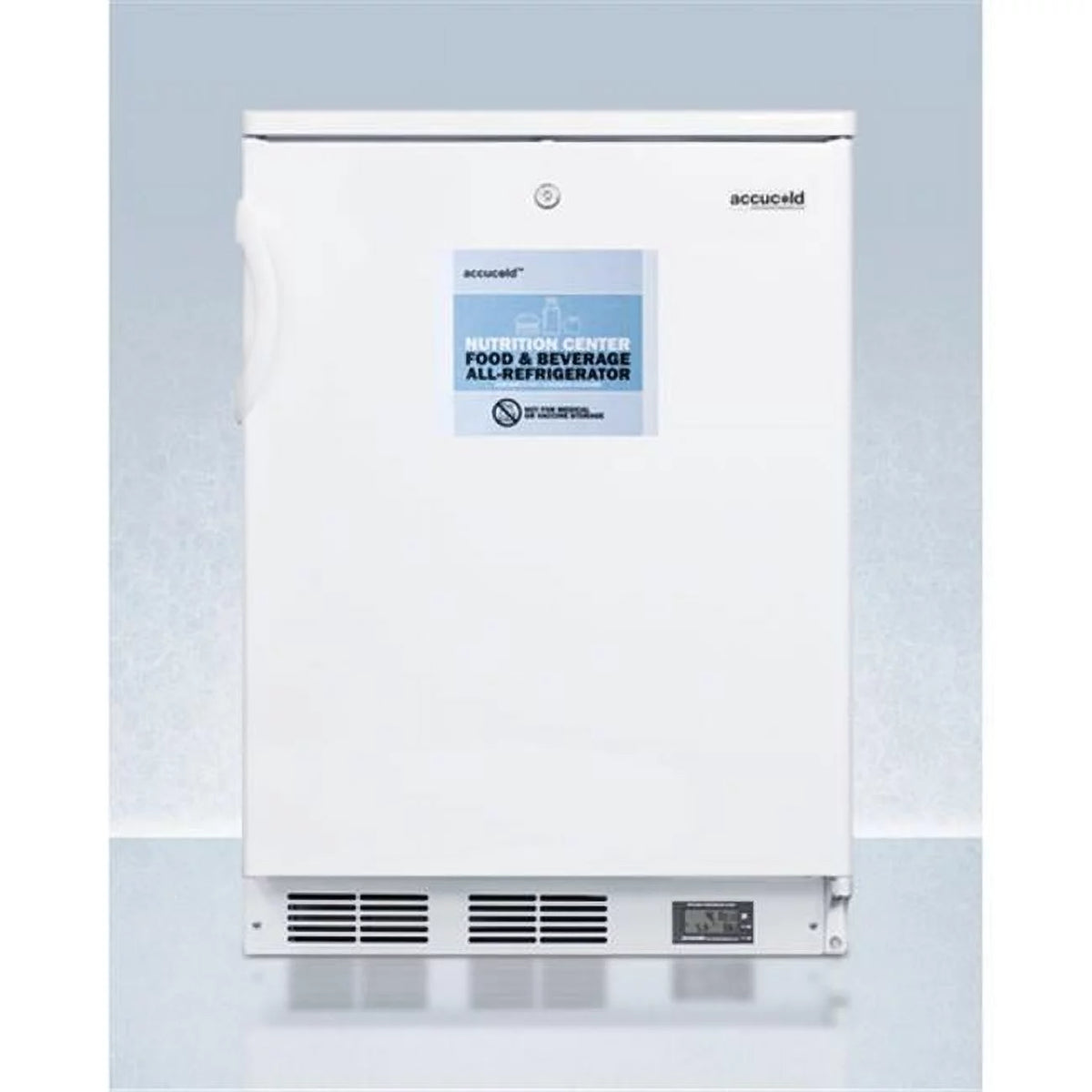 White Built-in or Freestanding All-Refrigerator with Front Lock and Digital Temperature Display O320