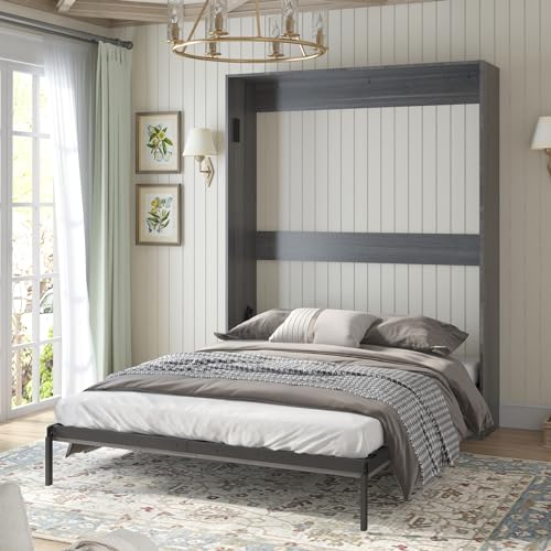 White Large Murphy Bed Cabinet E645414