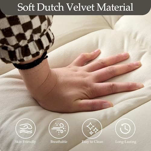 Light Grey Velvet Convertible Sleeper Sofa Couch Bed with USB O49238