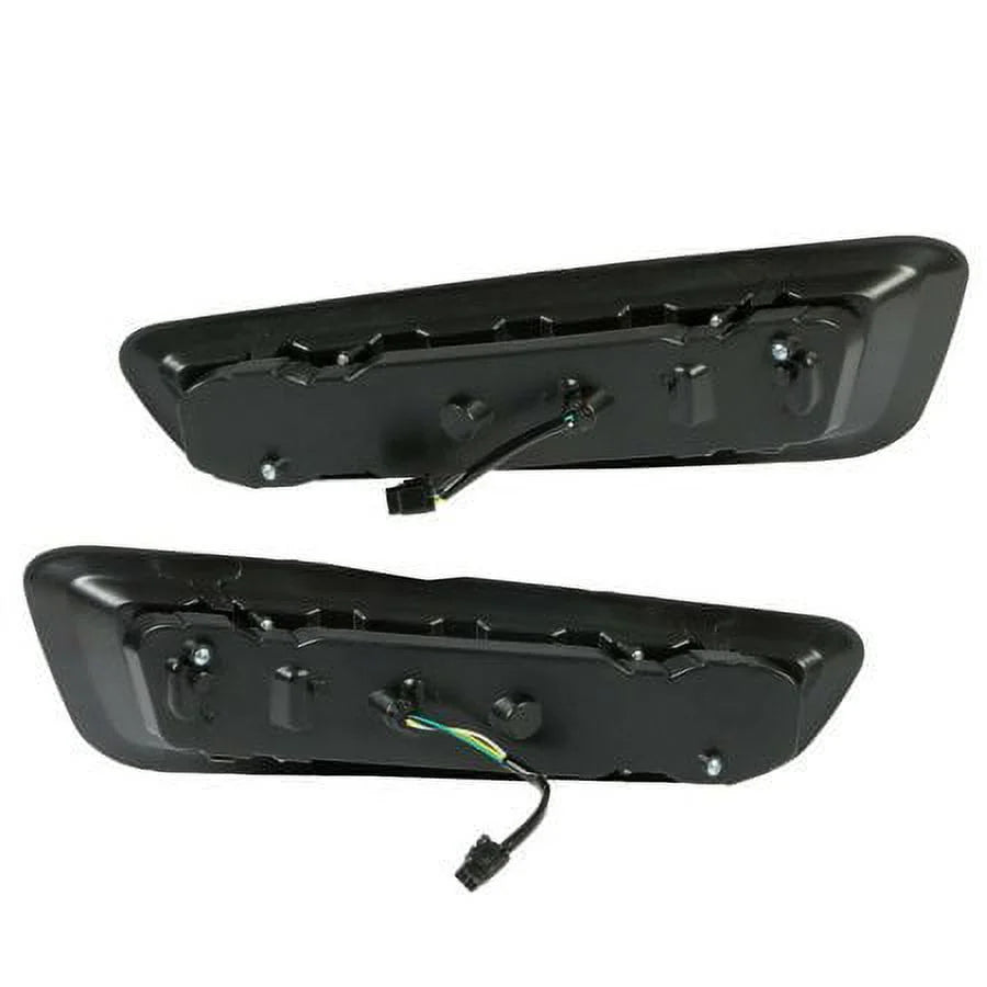 LED Running Light with Turn Signal Fog Light Bezels White and Amber F6807