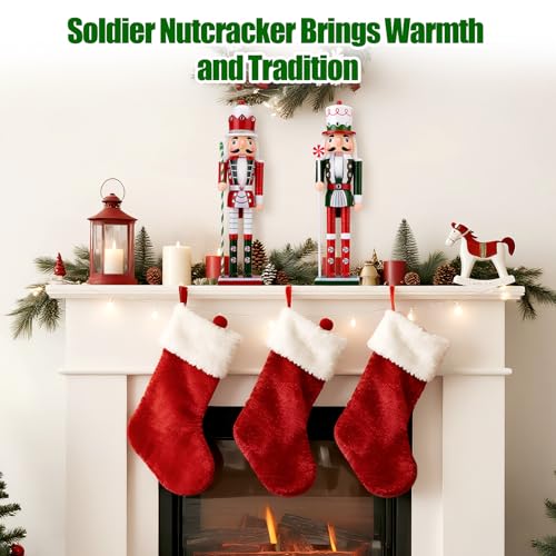 15 Inch Wooden Nutcracker Figure (Green) Z4939