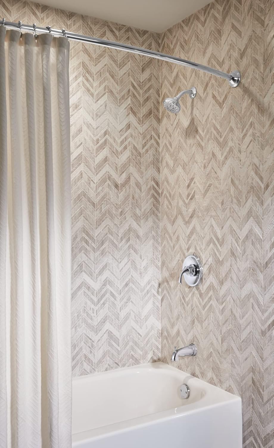 Chrome Tub and Shower with Valve Included M156