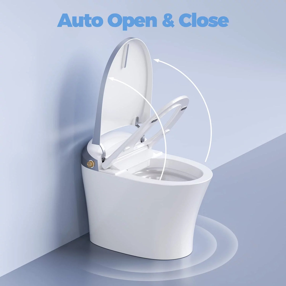 Smart Toilet with Heated Bidet, Dryer, Warm Water, Heated Seat, Auto Close, Tankless, Remote Control M18088