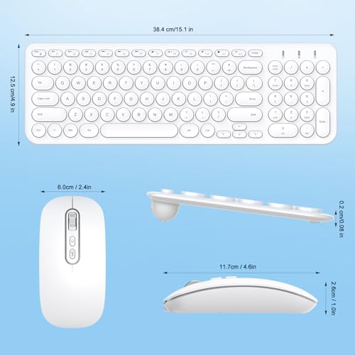 Black Rechargeable Dual-Mode Bluetooth 5.1 USB Wireless Keyboard and Mouse Combo U441