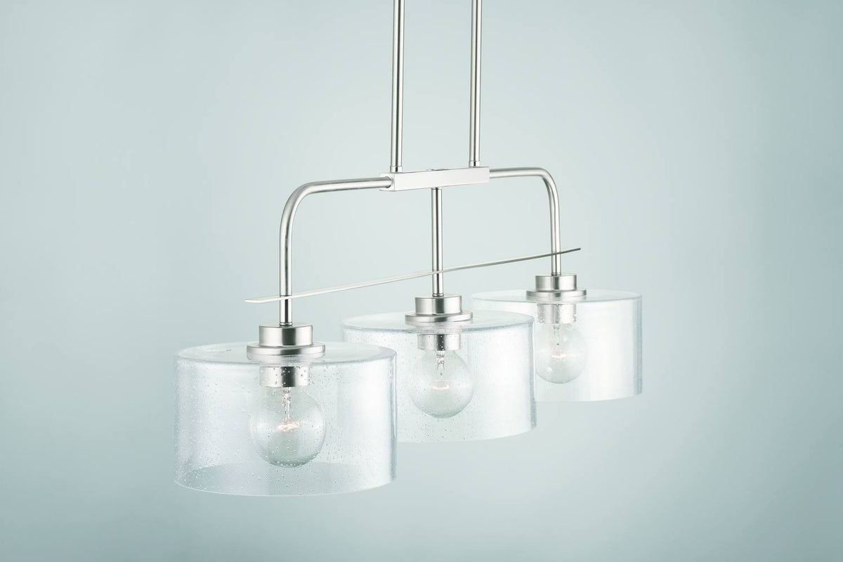 3 Light Island, Brushed Nickel X208