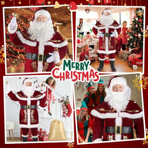 12pcs Deluxe Santa Claus Costume U4173