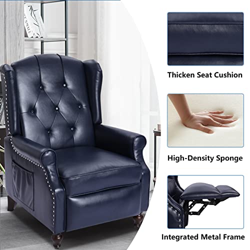 Tufted Fabric Pushback Recliner Chair with Remote Control R1509