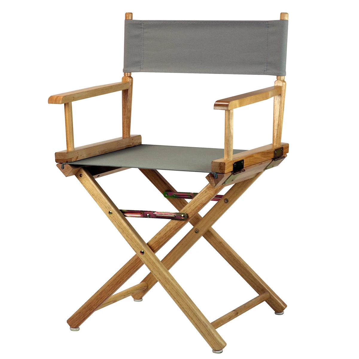 18" Director's Chair Natural Frame Gray Canvas D758