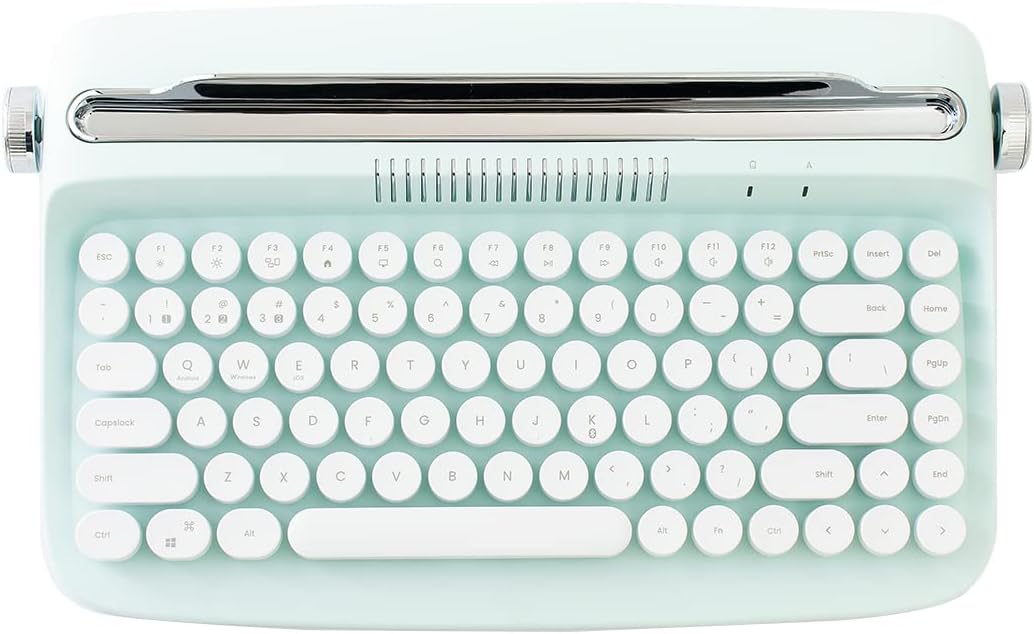 Baby Pink Wireless Bluetooth Typewriter Keyboard Pack of 2 X94940