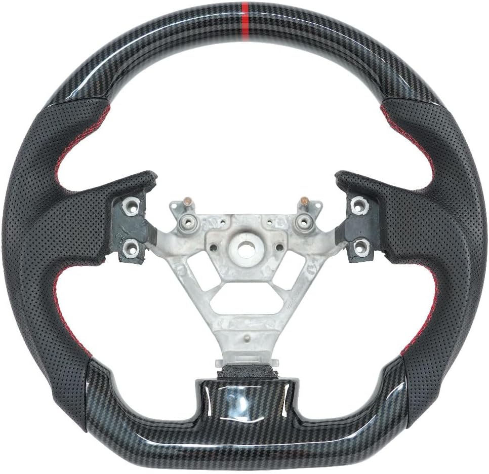 Carbon Fiber Perforated Leather Grip Steering Wheel V2262