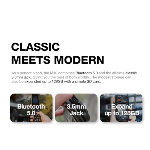 Rugged Basic Flip Phone, 4G Feature Cell Phone, Waterproof & Drop-Proof, SOS Button, Speed Dial, 98dB Speaker, Large Fonts & Big Buttons I64548