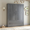 White Large Murphy Bed Cabinet E645414