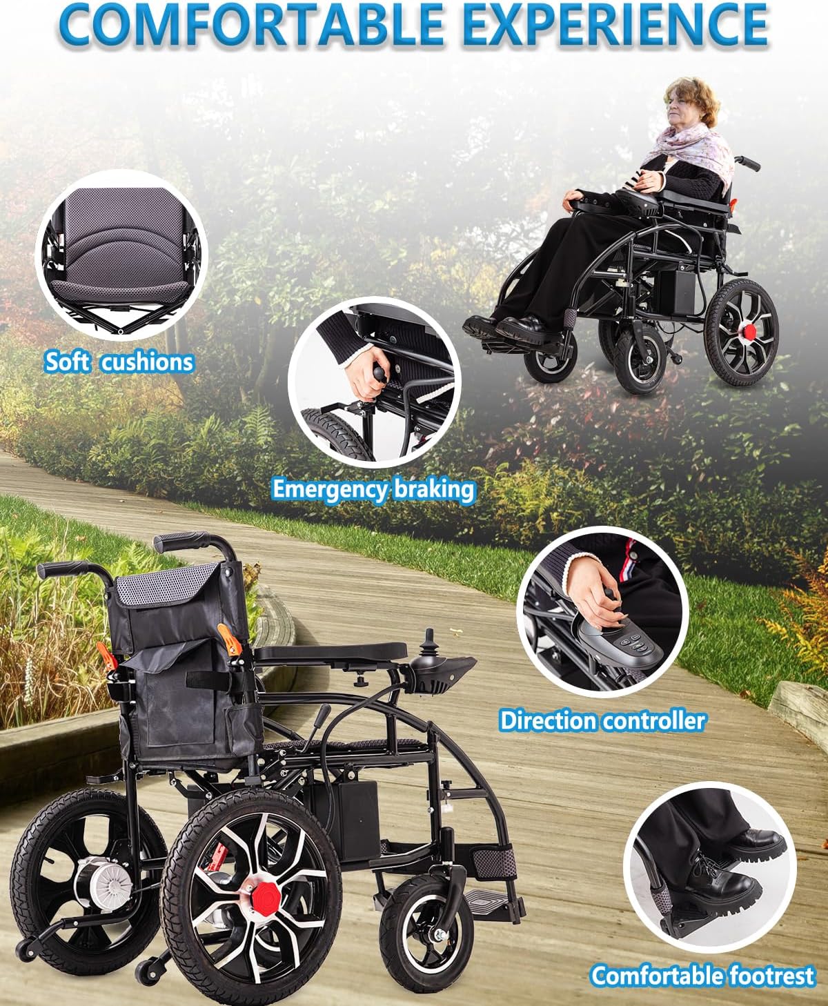 Lightweight Foldable Motorized Wheelchair I1870