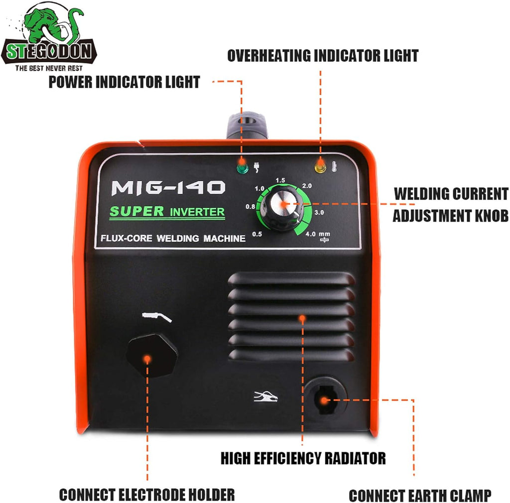 Portable 140 Welder Flux Core Wire Automatic Feed Welding Machine M58411