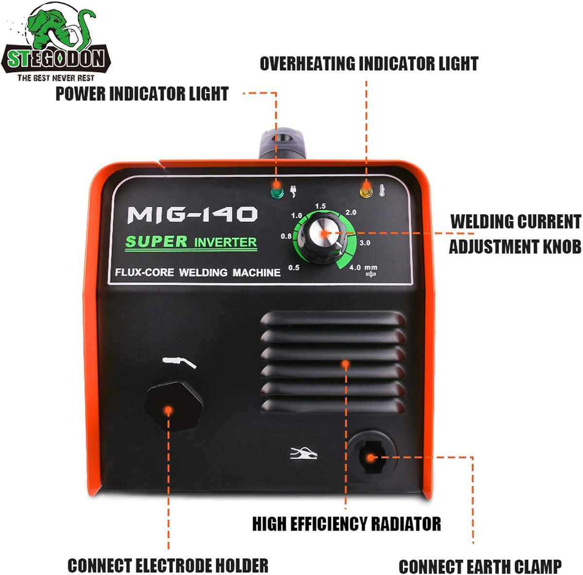Portable 140 Welder Flux Core Wire Automatic Feed Welding Machine M58411