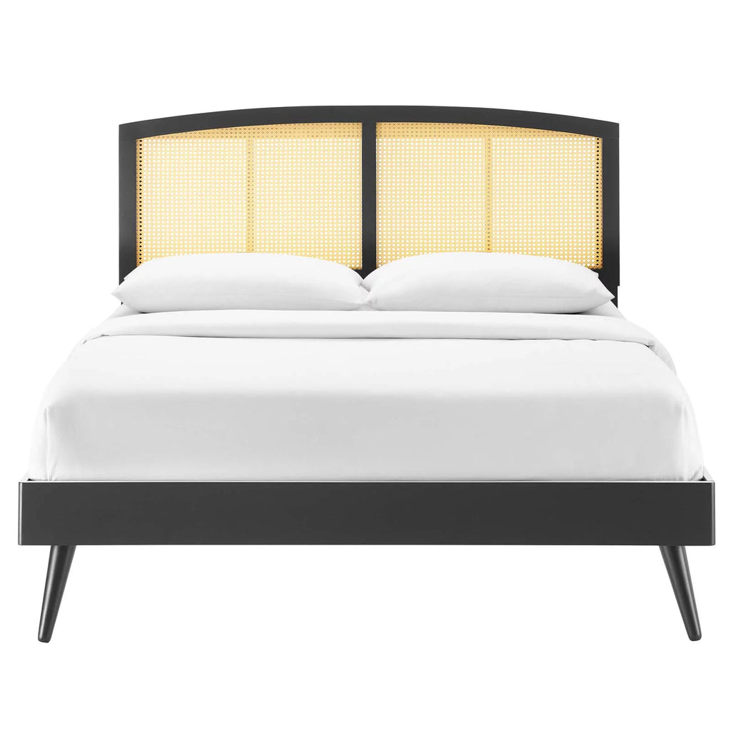 Black Wood Full Size Platform Bed Frame A689