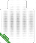 Transparent Thick Chair Mats for Carpet with Grippers (53'' x 45'' with Lip) D1354