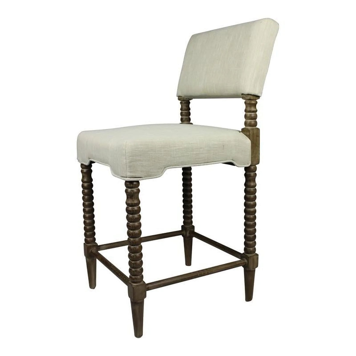 41" Fabric & Wood Counter Stool Set of 2 D62185