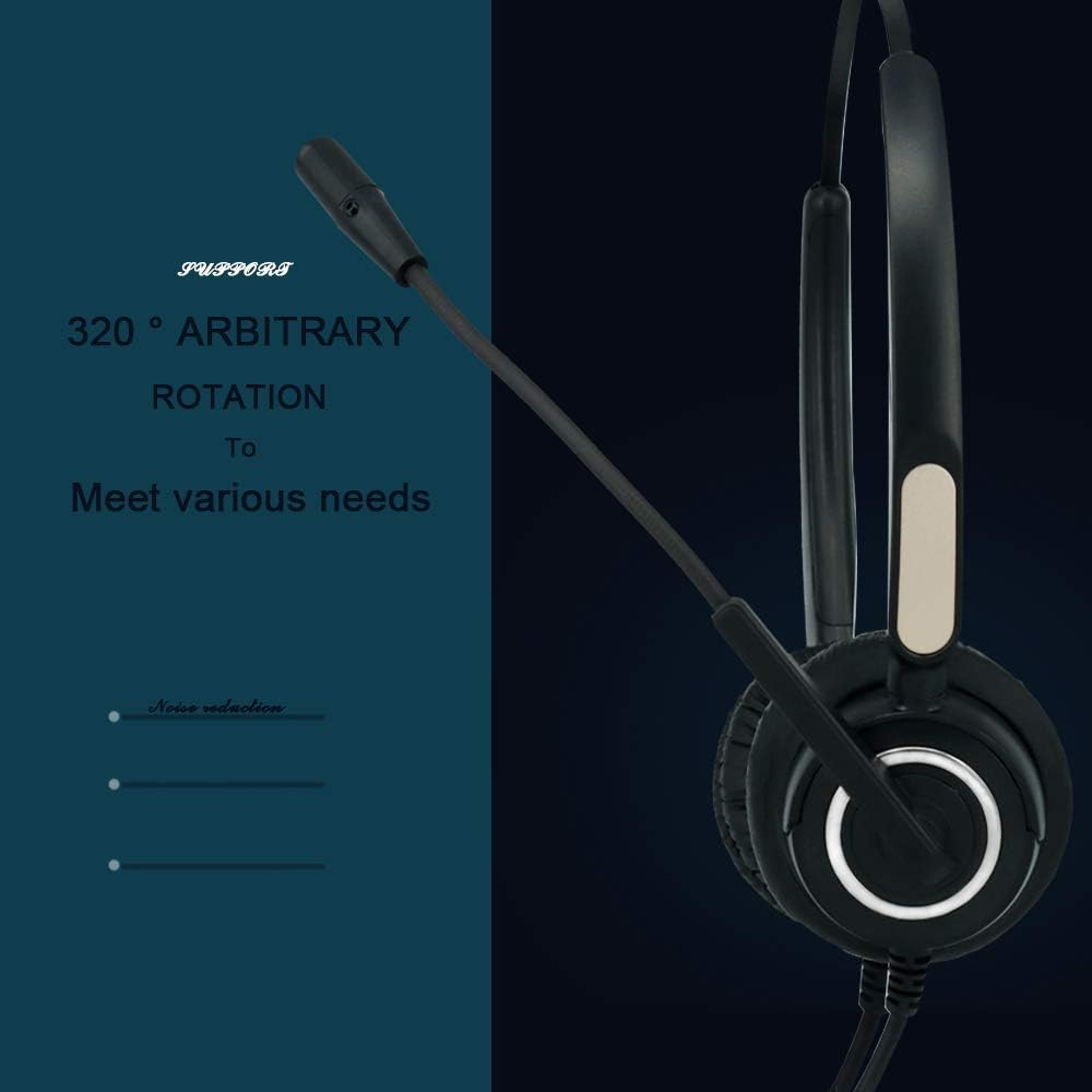 USB Computer Headset with Boom Microphone (Black) L914