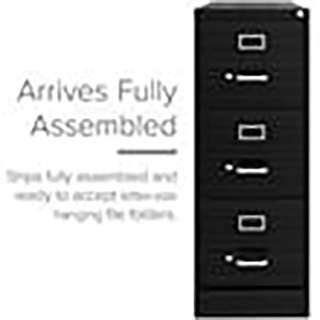 22" 3-Drawer Black Metal File Cabinet S67976