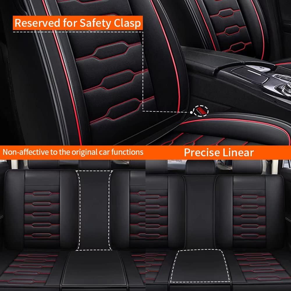 Custom Fit Faux Leather Car Seat Protector Full Set K360