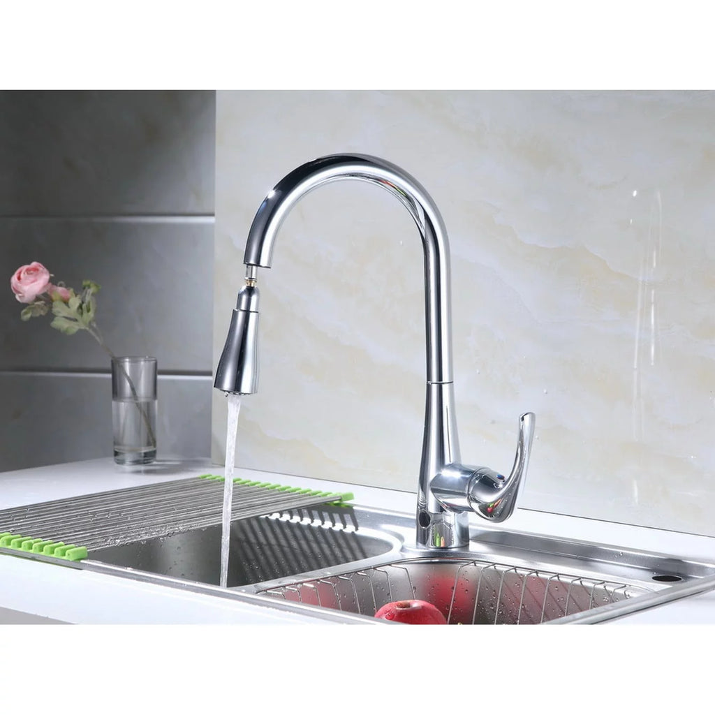 Single-Handle Pull-Down Sprayer Kitchen Faucet Chrome K932
