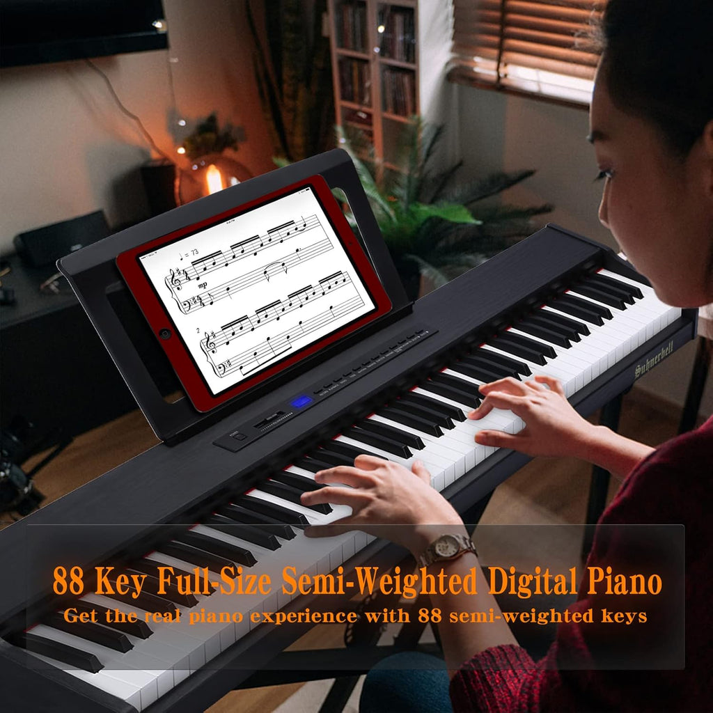 88 Key Semi-Weighted Portable Digital Piano with Sustain Pedal I999764