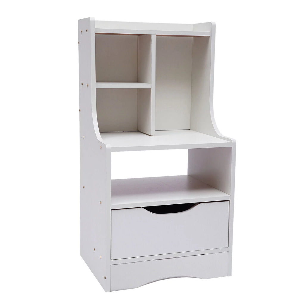 Wood Nightstand Side Table Storage Shelf K932