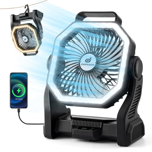 20000mAh Rechargeable Camping Fan with LED Lantern A505435