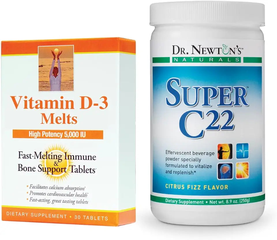 Vitamin D3 Tablets and Vitamin C Fizzy Drink Mix Bundle C14328