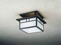 Antique Brass Cream Two-Light Semi-Flush Mount Light K74559