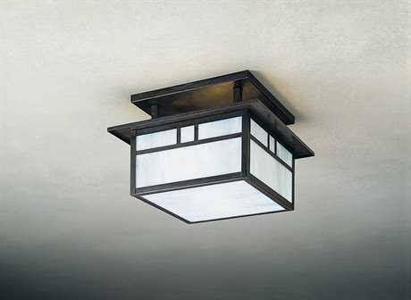 Antique Brass Cream Two-Light Semi-Flush Mount Light K74559