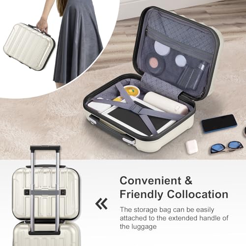 Expandable 2 Piece Hardshell Luggage Set with TSA Lock Spinner Wheels Black F404642