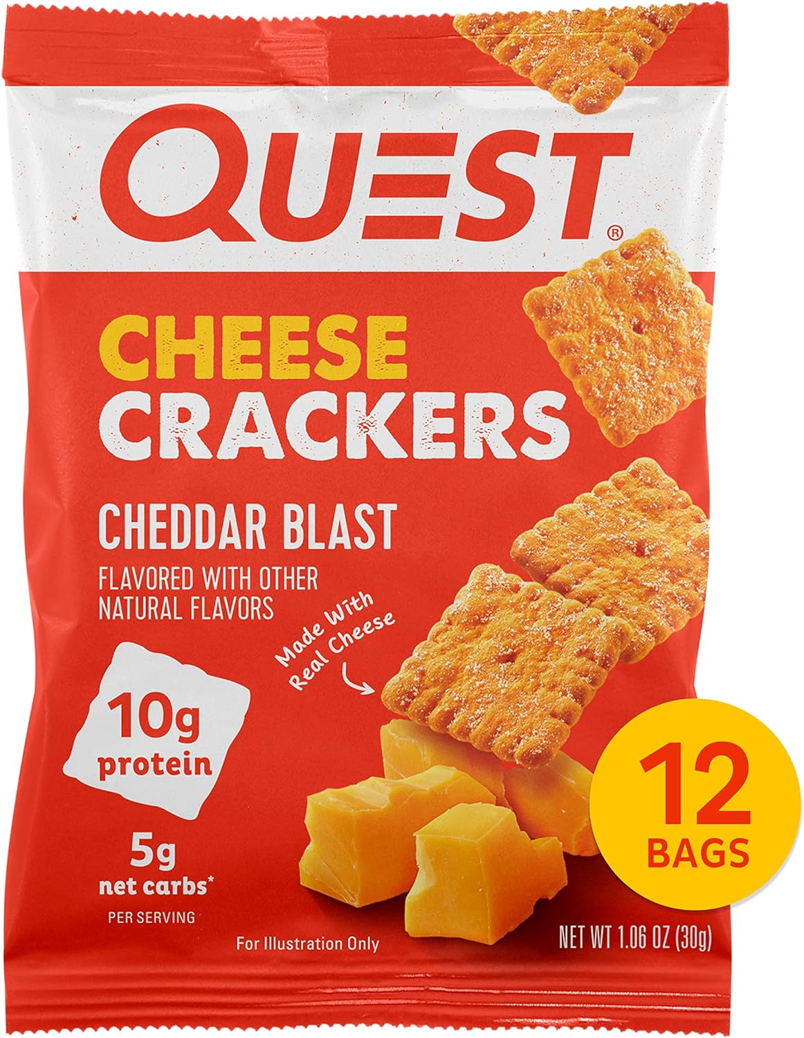 Protein Chips, Cheese Crackers & Peanut Butter Cups Variety Bundle (36 Count) J90277