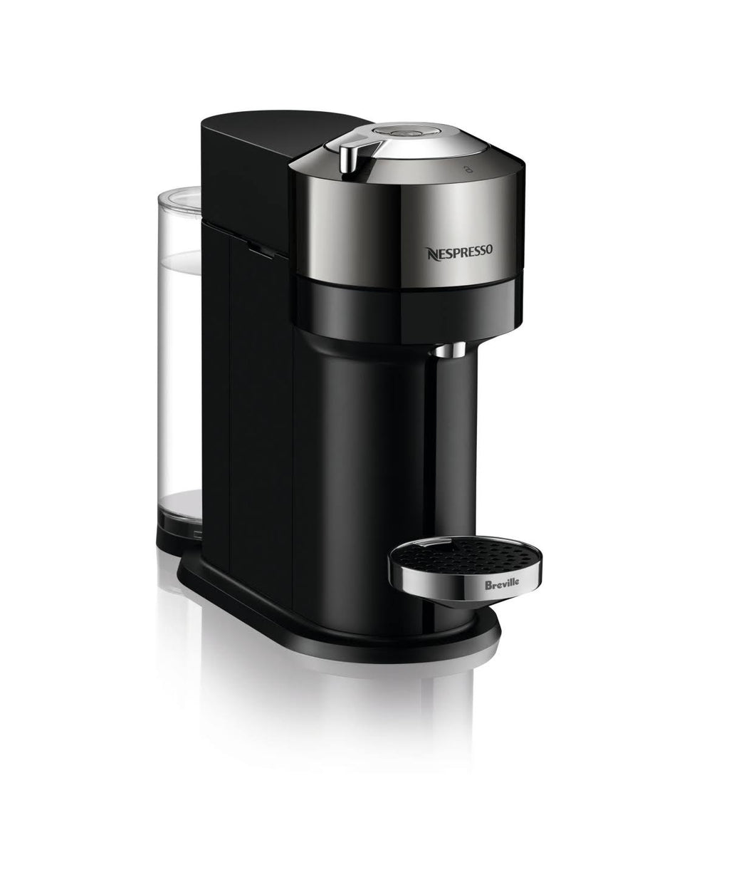 Dark Chrome Coffee Machine with Milk Frother G1096