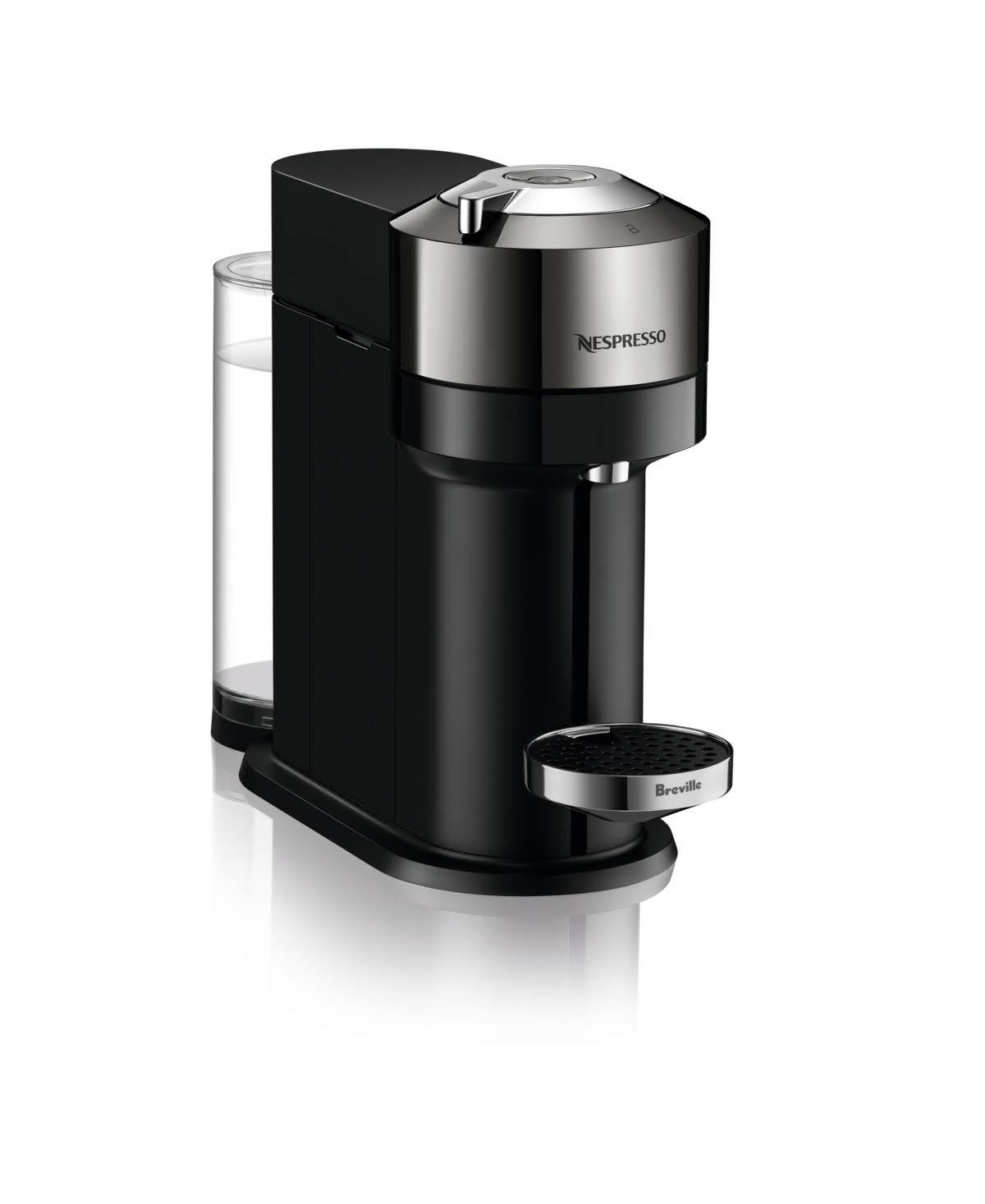 Dark Chrome Coffee Machine with Milk Frother G1096
