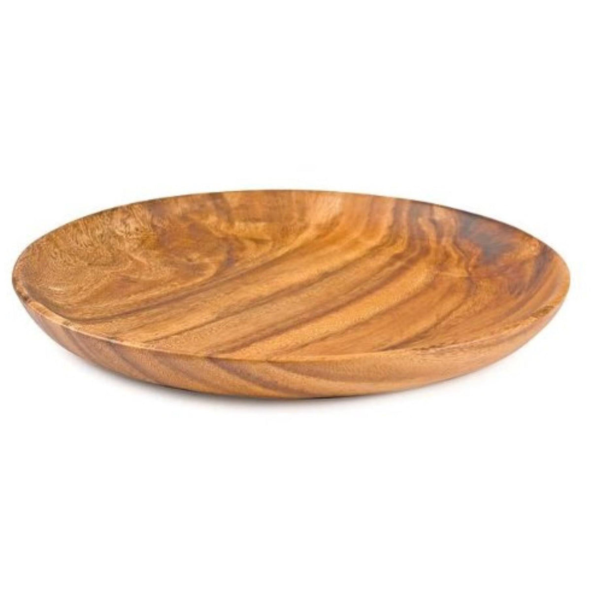 Acacia Wood Round Plate Set of 4 R62427