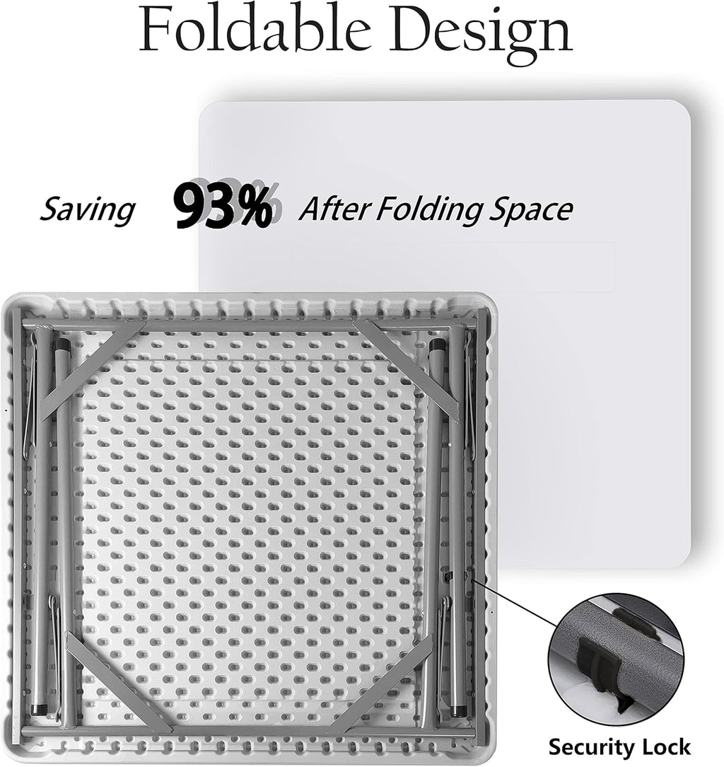 White Square Folding Plastic Table A7013