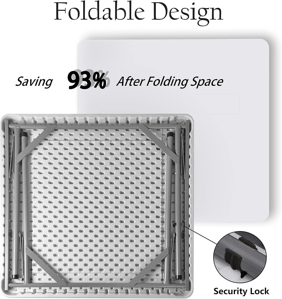White Square Folding Plastic Table A7013
