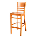 Cherry Finish Solid Beech Wood Barstool S6724