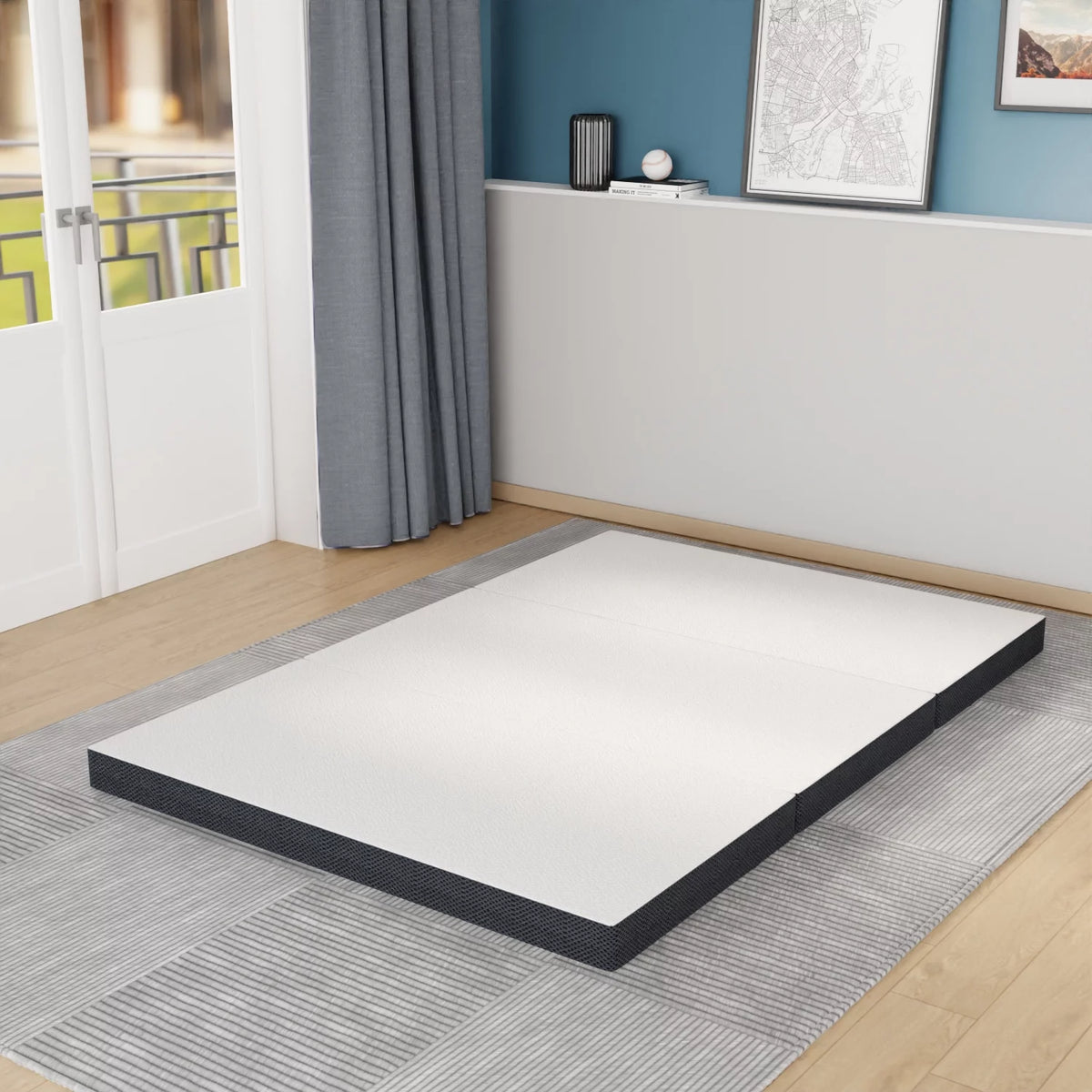 3 Inch Single Foldable Floor Mattress with Washable Cover J767157