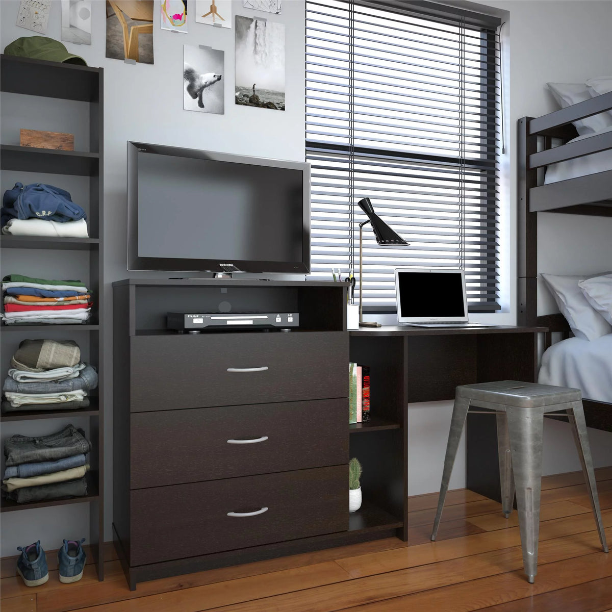 Espresso 3 in 1 Media Dresser and Desk Combo H391567