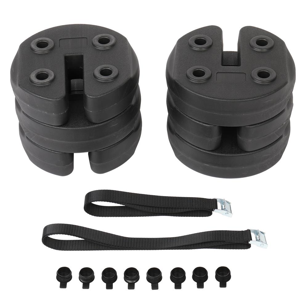 6pcs Tent Shade Canopy Water Fillable Weight Plates Black D86566