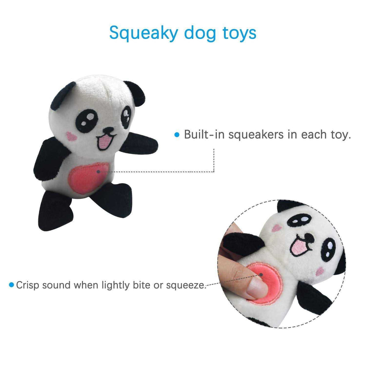12 Dog Toys Bulk with Squeakers F58727